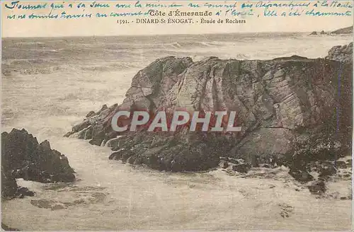 Cartes postales Dinard St Enogat Cote d'Emeraude Etude de Rochers