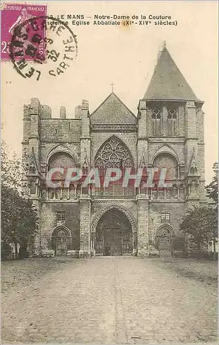 Ansichtskarte AK Le Mans Notre Dame de la Couture Ancienne Eglise Abbatiale