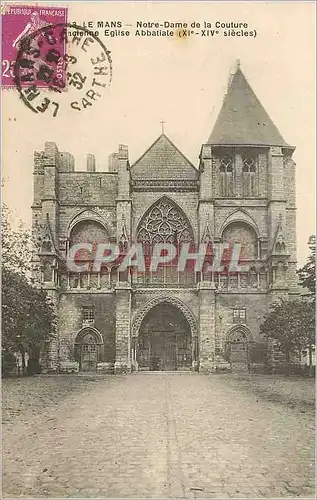 Cartes postales Le Mans Notre Dame de la Couture Ancienne Eglise Abbatiale