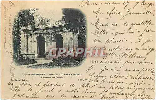 Ansichtskarte AK Coulommiers Ruines du Vieux Ch�teau (carte 1900)