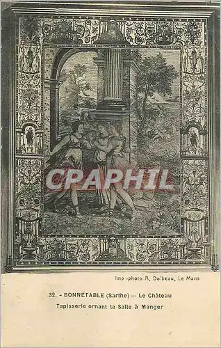 Cartes postales Bonnetable (Sarthe) Le Chateau Tapisserie ornant la Salle a Manger
