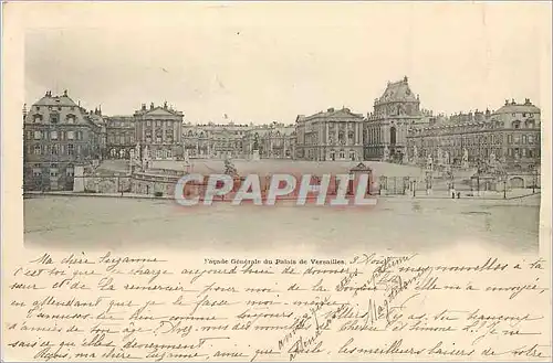 Cartes postales Facade Generale du Palais de Versailles (carte 1900)