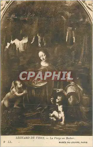 Cartes postales Musee du Louvre Paris Leonard de Vinci La Viege au Rocher
