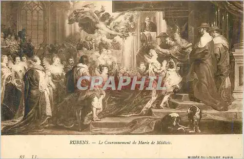 Cartes postales Musee du Louvre Paris Rubens Le Couronnement de Medicis