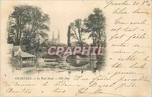 Ansichtskarte AK Chartres Le Pont neuf (carte 1900)