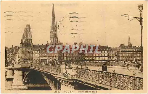 Ansichtskarte AK Rouen Pont Boieldieu