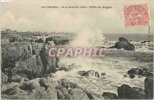 Cartes postales Le Croisic a la Grande Cote Effet de Vague