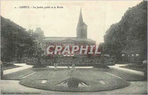 Cartes postales Lisieux le Jardin Public et le Musee