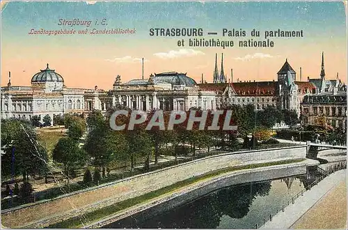 Cartes postales Strasbourg Palais du Parlament et Bibliotheque Nationale