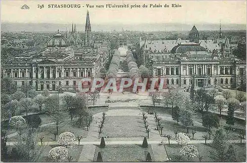 Cartes postales Strasbourg Vu vers l'Universite prise du Palais du Rhin
