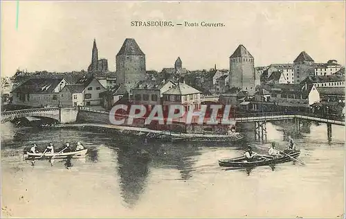 Cartes postales Strasbourg Ponts Couverts Bateaux
