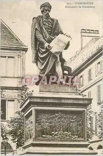 Ansichtskarte AK Strasbourg Monument de Gutenberg