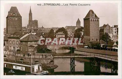 Moderne Karte Strasbourg les Ponts Couverts