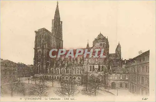 Cartes postales Strasbourg la Cathedrale Cote Sud