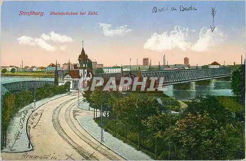 Cartes postales StraBburg Rheinbrucken bei Kehl