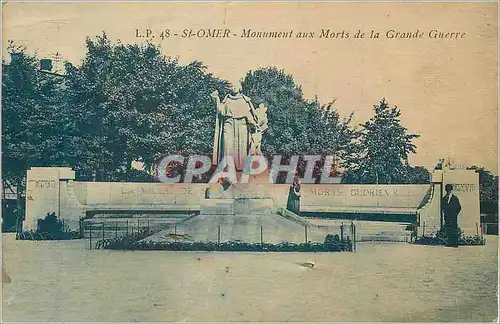Cartes postales St Omer Monument aux Morts de la Grande Guerre