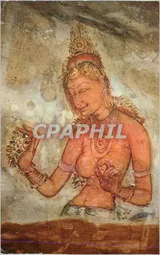 Moderne Karte Ceylon Sigiriya Year Old Fresco