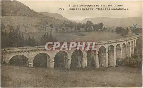 Cartes postales Sites Pittoresques de Franche Comte Viaduc de Maizieres Vallee de la Loue