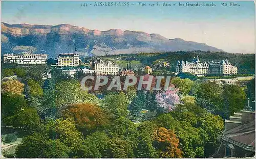 Ansichtskarte AK Aix les Bains vue sur le Parc et les Grands Hotels
