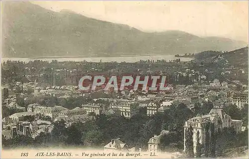 Cartes postales Aix les Bains vue Generale et Lac du Bourget