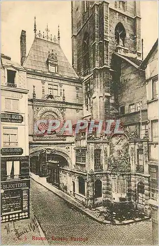 Cartes postales Rouen Grosse Horloge