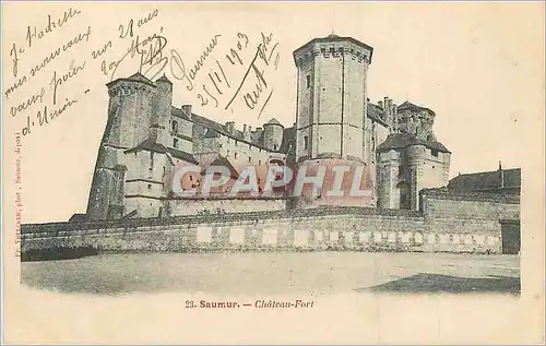 Cartes postales Saumur Chateau Fort (carte 1900)