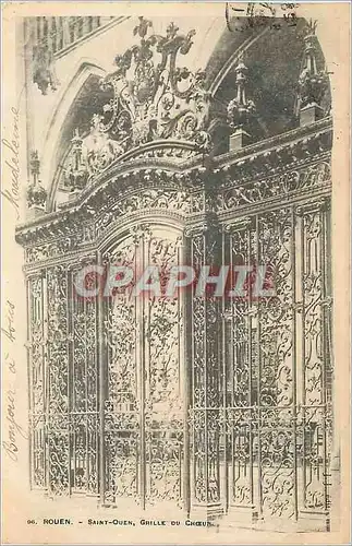 Ansichtskarte AK Rouen Saint Ouen Grille du Ch�ur (carte 1900)