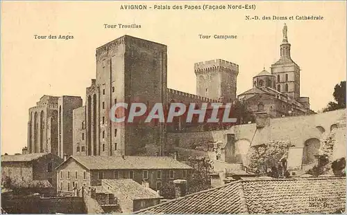 Cartes postales Avignon Palais des Papes (Facade Nord Est)