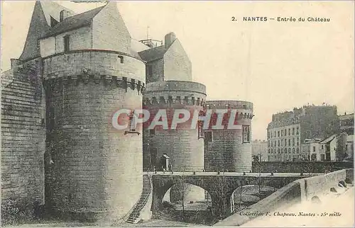 Cartes postales Nantes Entree du Chateau