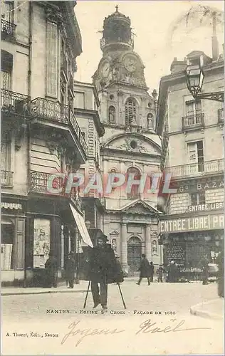 Cartes postales Nantes Eglise Ste Croix Facade de 1685