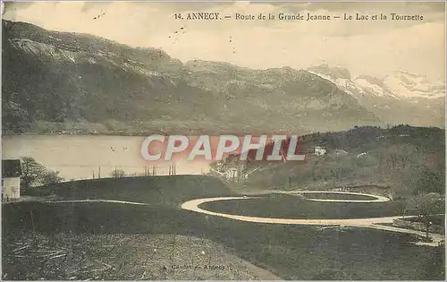 Cartes postales Annecy Route de la Grande Jeanne Le Lac et la Tournette