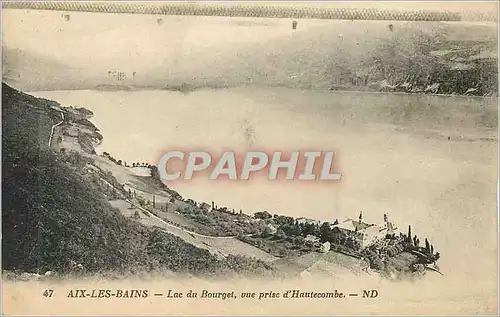 Cartes postales Aix les Bains Lac du Bourget vue prise d'Hautecombe