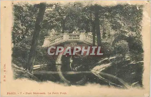 Cartes postales Paris Parc Monceau Le Petit Pont
