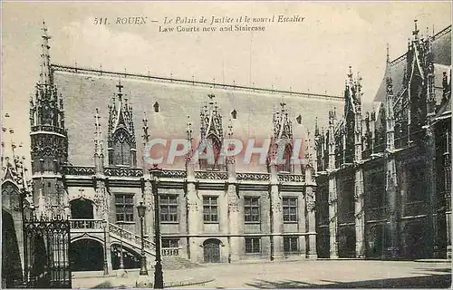 Ansichtskarte AK Rouen Le Palais de Justice et le Nouvel Escalier