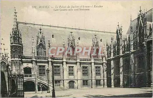 Cartes postales Rouen Le Palais de Justice et le Nouvel Escalier