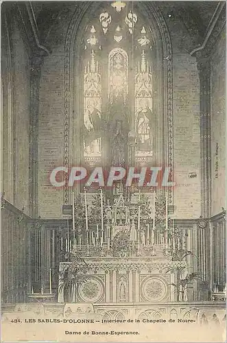 Cartes postales Les Sables d'Olonne Interieur de la Chapelle de Notre Dame de Bonne Esperance