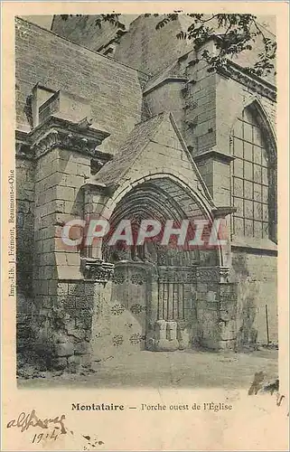 Cartes postales Montataire Porche Ouest de l'Eglise (carte 1900)