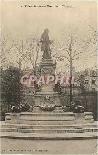 Ansichtskarte AK Valenciennes Monument Watteau