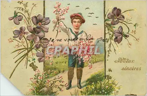 Cartes postales Voeux Sinceres