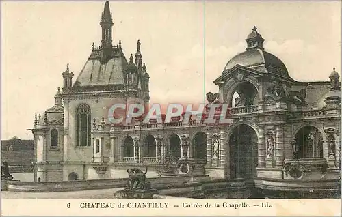 Cartes postales Chateau de Chantilly Entree de la Chapelle