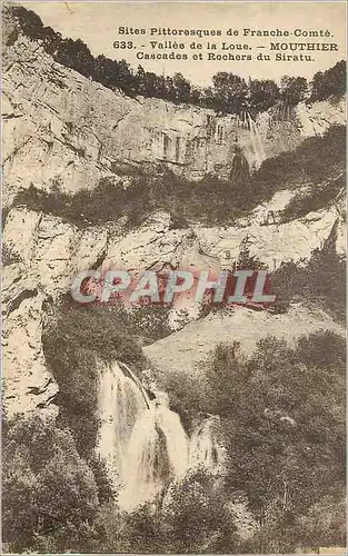 Cartes postales Mouthier Vallee de la Loue Sites Pittoresques de Franche Comte Cascades et Rochers du Siratu