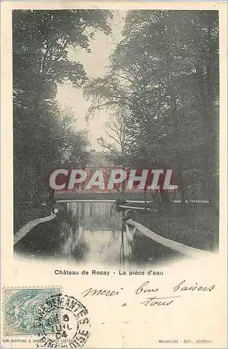 Ansichtskarte AK Chateau de Rosay La Piece d'Eau (carte 1900)