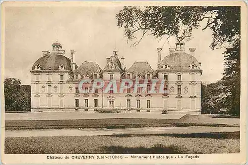 Ansichtskarte AK Chateau de Cheverny (Loir et Cher) Monument Historique La Facade