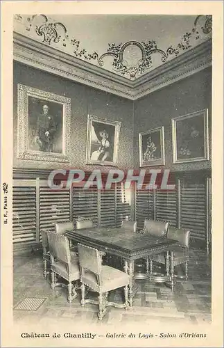 Cartes postales Chateau de Chantilly Galerie du Logis Salon d'Orleans (carte 1900)