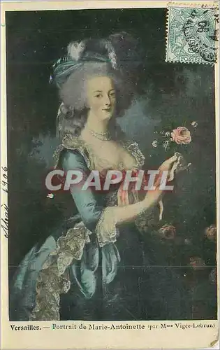 Ansichtskarte AK Versailles Portrait de Marie Antoinette (par Mme Vigee Lebrun)
