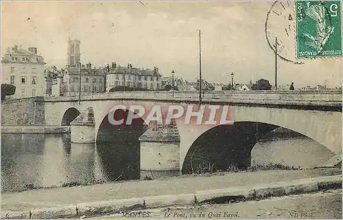 Ansichtskarte AK Mantes Le Pont vu du Quai Fayol