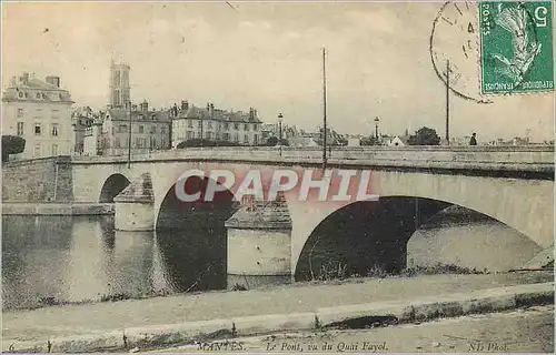 Cartes postales Mantes Le Pont vu du Quai Fayol