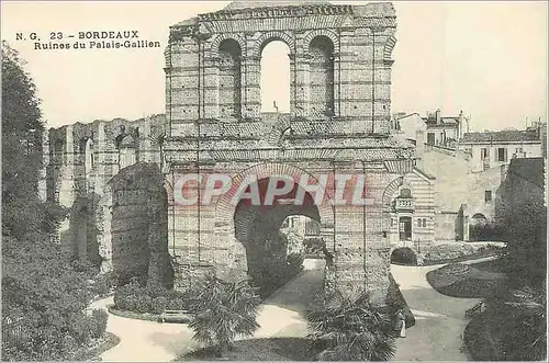 Cartes postales Bordeaux Ruines du Palais Gallien