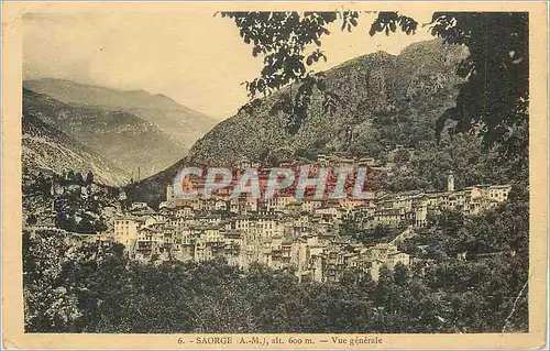 Cartes postales Saorge (A M) alt 600 m Vue Generale