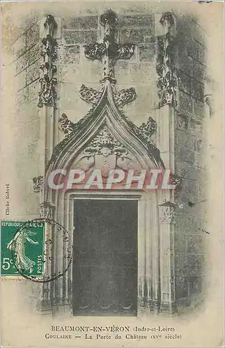 Cartes postales Beaumont en Veron (Indre et Loire) Coulaine La Porte du Chateau (XVe Siecle)